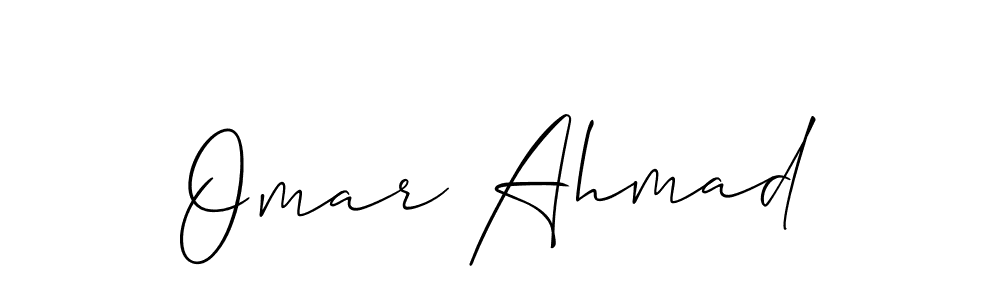 How to Draw Omar Ahmad signature style? Allison_Script is a latest design signature styles for name Omar Ahmad. Omar Ahmad signature style 2 images and pictures png