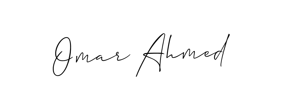 Omar Ahmed stylish signature style. Best Handwritten Sign (Allison_Script) for my name. Handwritten Signature Collection Ideas for my name Omar Ahmed. Omar Ahmed signature style 2 images and pictures png