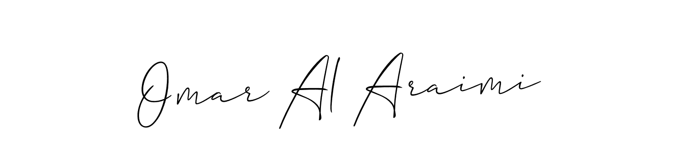 Omar Al Araimi stylish signature style. Best Handwritten Sign (Allison_Script) for my name. Handwritten Signature Collection Ideas for my name Omar Al Araimi. Omar Al Araimi signature style 2 images and pictures png