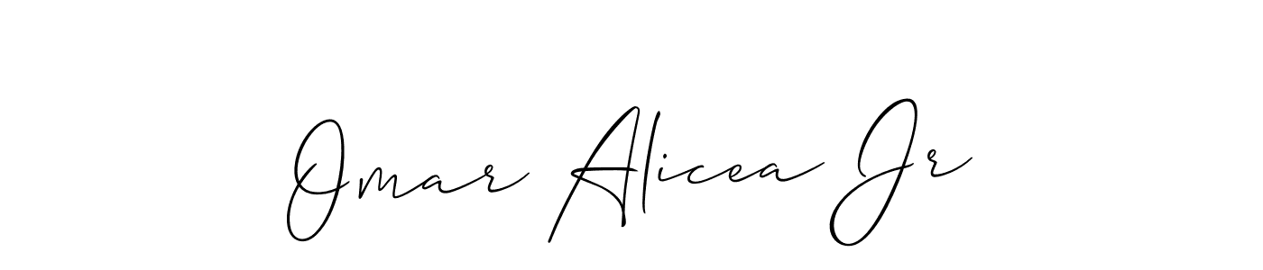 Design your own signature with our free online signature maker. With this signature software, you can create a handwritten (Allison_Script) signature for name Omar Alicea Jr. Omar Alicea Jr signature style 2 images and pictures png