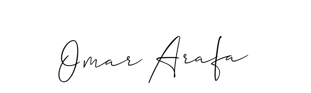 Create a beautiful signature design for name Omar Arafa. With this signature (Allison_Script) fonts, you can make a handwritten signature for free. Omar Arafa signature style 2 images and pictures png