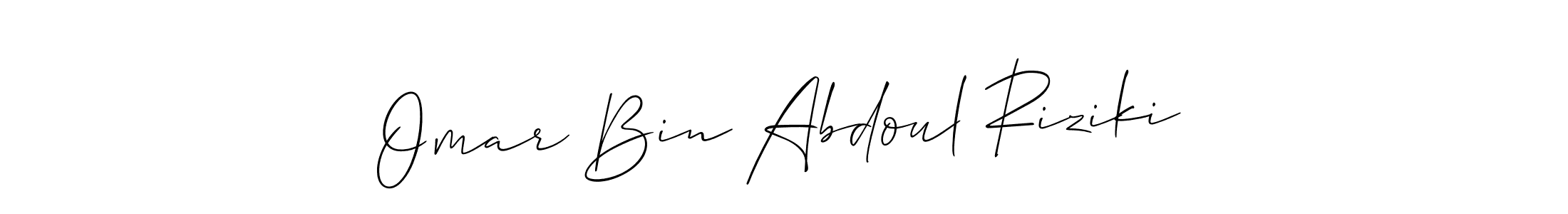 Best and Professional Signature Style for Omar Bin Abdoul Riziki. Allison_Script Best Signature Style Collection. Omar Bin Abdoul Riziki signature style 2 images and pictures png