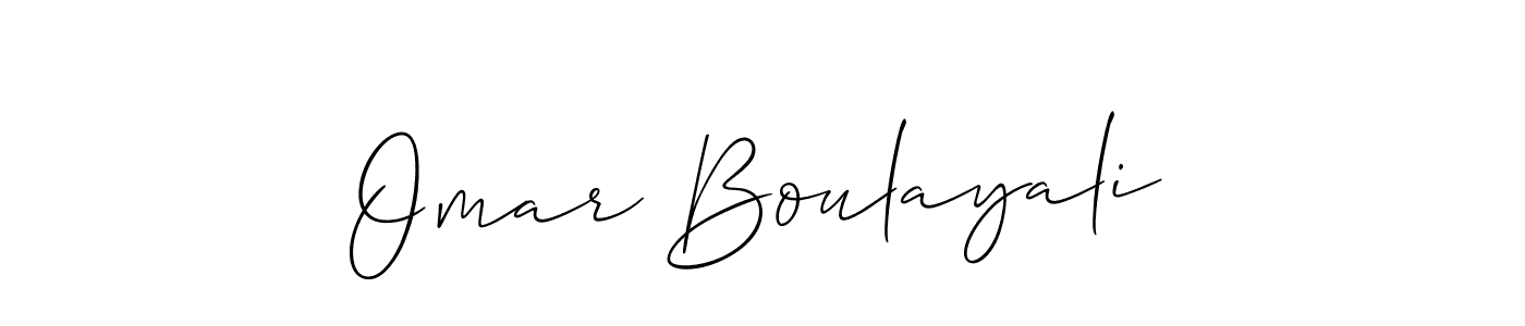 How to make Omar Boulayali signature? Allison_Script is a professional autograph style. Create handwritten signature for Omar Boulayali name. Omar Boulayali signature style 2 images and pictures png