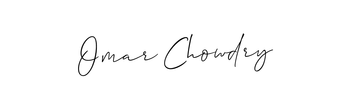 Make a short Omar Chowdry signature style. Manage your documents anywhere anytime using Allison_Script. Create and add eSignatures, submit forms, share and send files easily. Omar Chowdry signature style 2 images and pictures png