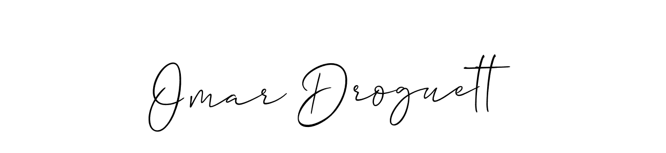 The best way (Allison_Script) to make a short signature is to pick only two or three words in your name. The name Omar Droguett include a total of six letters. For converting this name. Omar Droguett signature style 2 images and pictures png