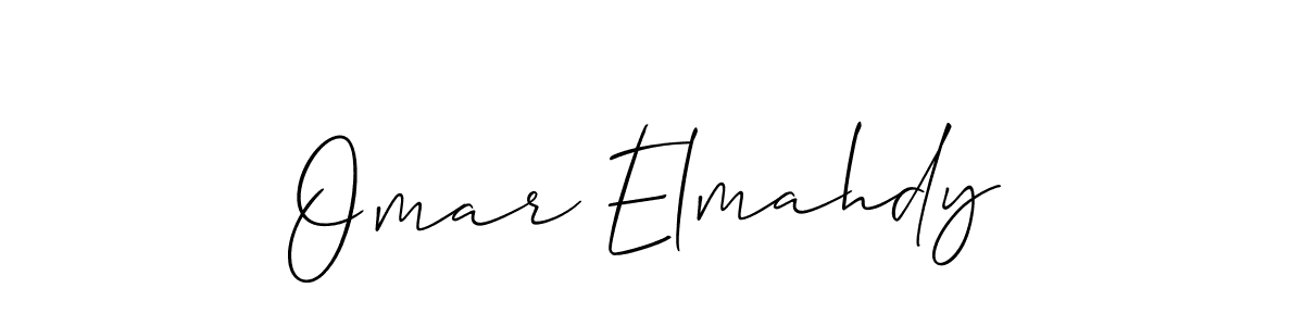 Use a signature maker to create a handwritten signature online. With this signature software, you can design (Allison_Script) your own signature for name Omar Elmahdy. Omar Elmahdy signature style 2 images and pictures png