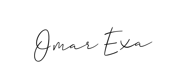 Omar Exa stylish signature style. Best Handwritten Sign (Allison_Script) for my name. Handwritten Signature Collection Ideas for my name Omar Exa. Omar Exa signature style 2 images and pictures png