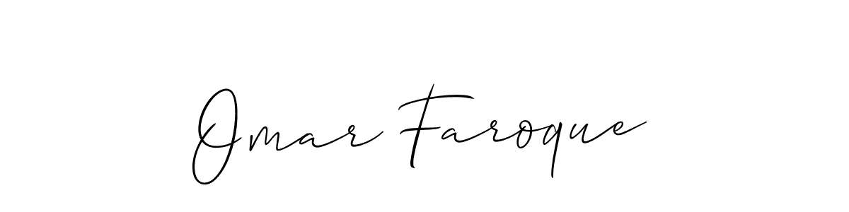 Also we have Omar Faroque name is the best signature style. Create professional handwritten signature collection using Allison_Script autograph style. Omar Faroque signature style 2 images and pictures png