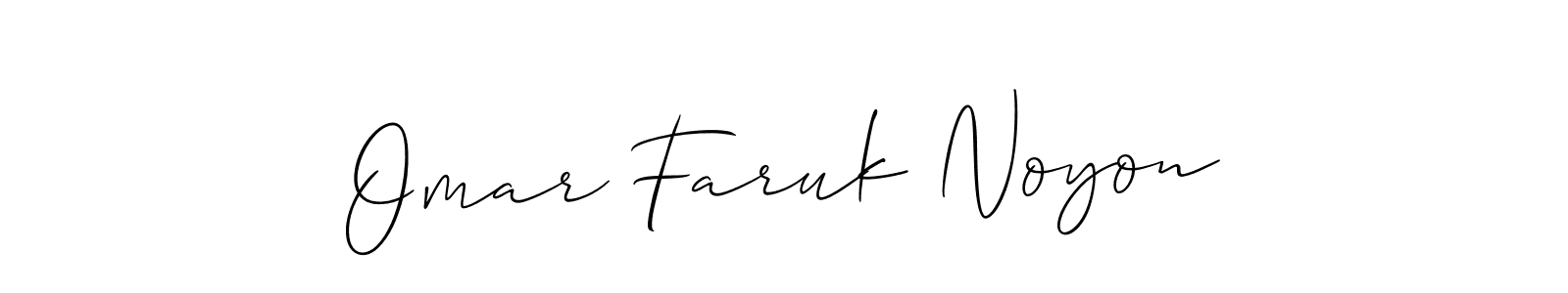 You should practise on your own different ways (Allison_Script) to write your name (Omar Faruk Noyon) in signature. don't let someone else do it for you. Omar Faruk Noyon signature style 2 images and pictures png