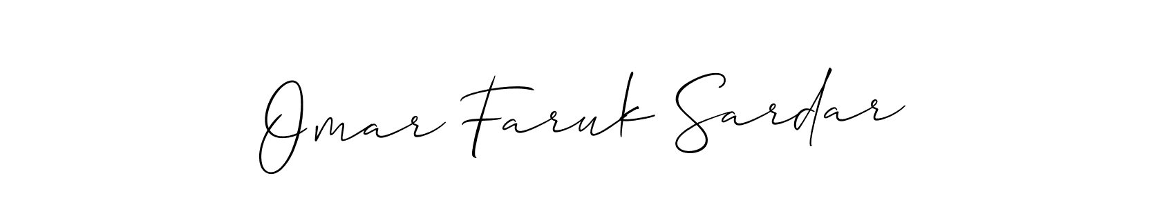 Use a signature maker to create a handwritten signature online. With this signature software, you can design (Allison_Script) your own signature for name Omar Faruk Sardar. Omar Faruk Sardar signature style 2 images and pictures png