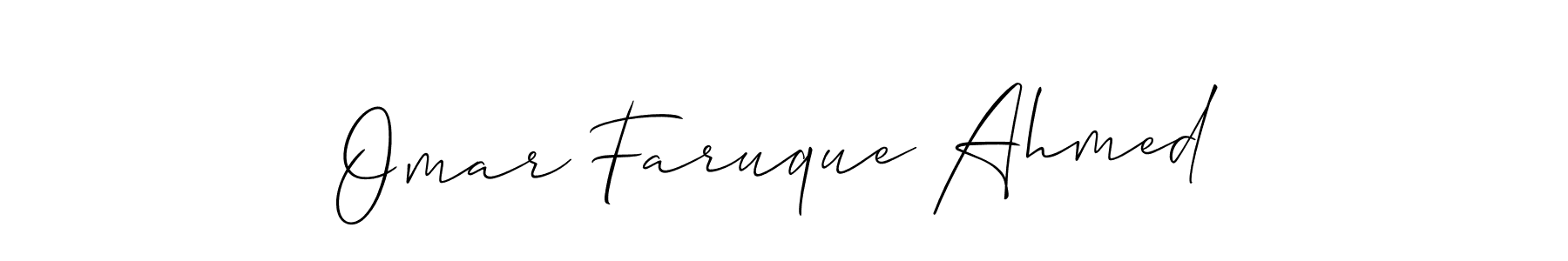 Design your own signature with our free online signature maker. With this signature software, you can create a handwritten (Allison_Script) signature for name Omar Faruque Ahmed. Omar Faruque Ahmed signature style 2 images and pictures png