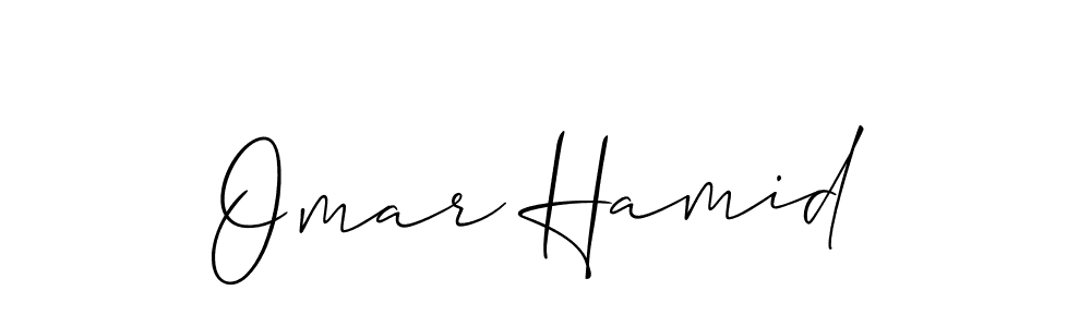 Design your own signature with our free online signature maker. With this signature software, you can create a handwritten (Allison_Script) signature for name Omar Hamid. Omar Hamid signature style 2 images and pictures png