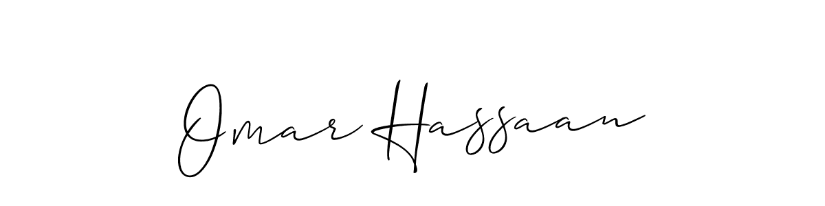 How to make Omar Hassaan signature? Allison_Script is a professional autograph style. Create handwritten signature for Omar Hassaan name. Omar Hassaan signature style 2 images and pictures png