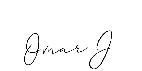 Design your own signature with our free online signature maker. With this signature software, you can create a handwritten (Allison_Script) signature for name Omar J. Omar J signature style 2 images and pictures png