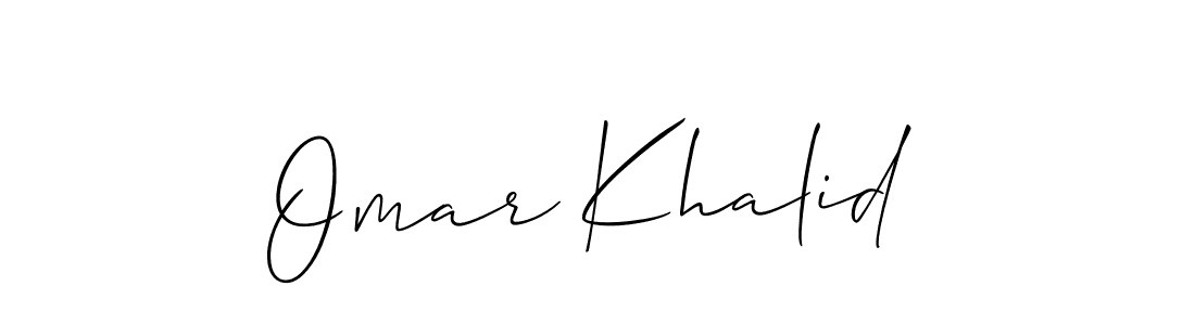 Also You can easily find your signature by using the search form. We will create Omar Khalid name handwritten signature images for you free of cost using Allison_Script sign style. Omar Khalid signature style 2 images and pictures png
