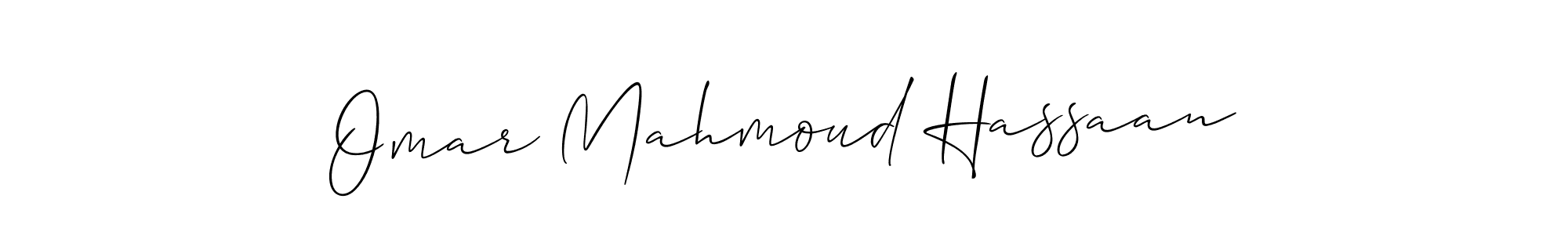 Allison_Script is a professional signature style that is perfect for those who want to add a touch of class to their signature. It is also a great choice for those who want to make their signature more unique. Get Omar Mahmoud Hassaan name to fancy signature for free. Omar Mahmoud Hassaan signature style 2 images and pictures png