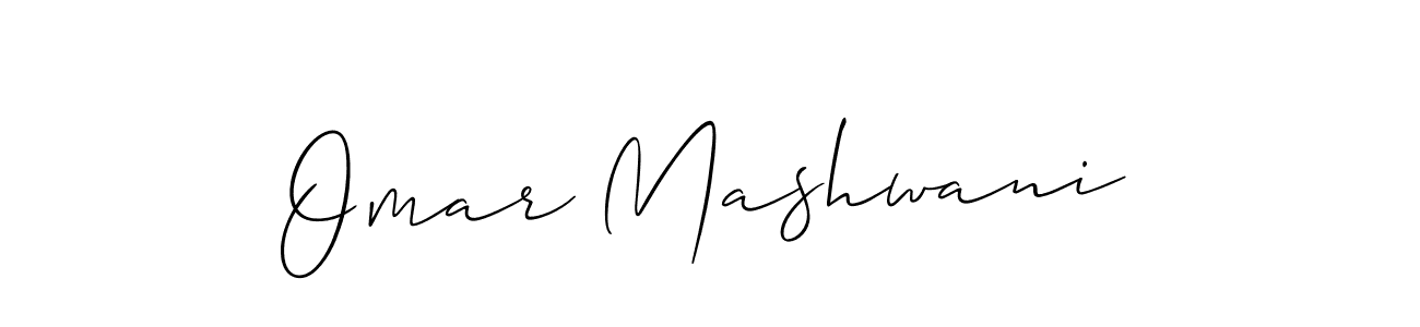 if you are searching for the best signature style for your name Omar Mashwani. so please give up your signature search. here we have designed multiple signature styles  using Allison_Script. Omar Mashwani signature style 2 images and pictures png