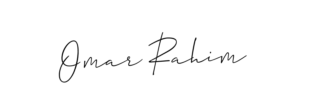 Make a beautiful signature design for name Omar Rahim. With this signature (Allison_Script) style, you can create a handwritten signature for free. Omar Rahim signature style 2 images and pictures png
