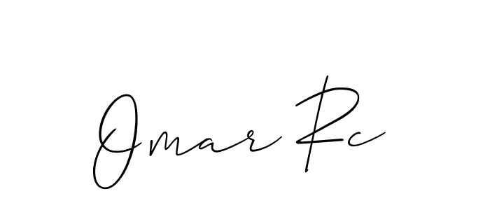 How to make Omar Rc signature? Allison_Script is a professional autograph style. Create handwritten signature for Omar Rc name. Omar Rc signature style 2 images and pictures png