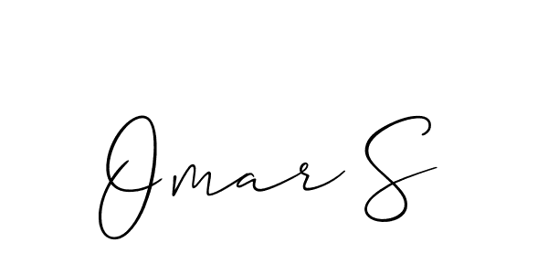 How to Draw Omar S signature style? Allison_Script is a latest design signature styles for name Omar S. Omar S signature style 2 images and pictures png