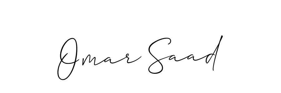 The best way (Allison_Script) to make a short signature is to pick only two or three words in your name. The name Omar Saad include a total of six letters. For converting this name. Omar Saad signature style 2 images and pictures png