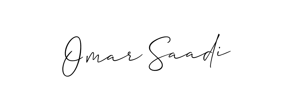 Similarly Allison_Script is the best handwritten signature design. Signature creator online .You can use it as an online autograph creator for name Omar Saadi. Omar Saadi signature style 2 images and pictures png