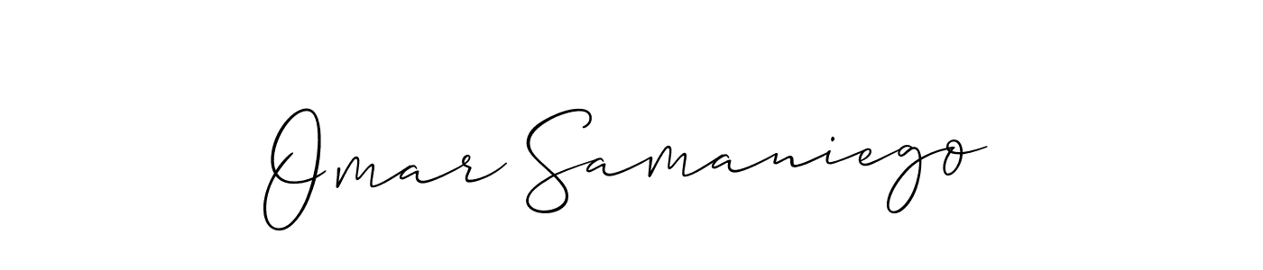 Create a beautiful signature design for name Omar Samaniego. With this signature (Allison_Script) fonts, you can make a handwritten signature for free. Omar Samaniego signature style 2 images and pictures png