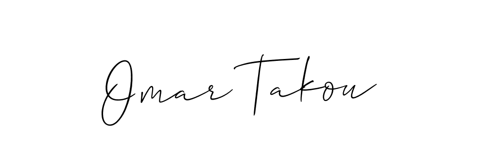 Make a beautiful signature design for name Omar Takou. With this signature (Allison_Script) style, you can create a handwritten signature for free. Omar Takou signature style 2 images and pictures png