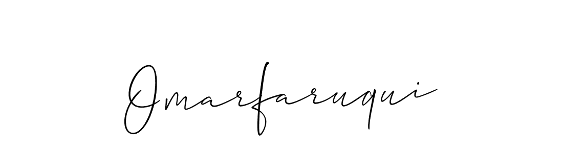 Design your own signature with our free online signature maker. With this signature software, you can create a handwritten (Allison_Script) signature for name Omarfaruqui. Omarfaruqui signature style 2 images and pictures png