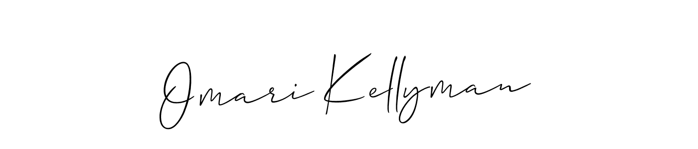 if you are searching for the best signature style for your name Omari Kellyman. so please give up your signature search. here we have designed multiple signature styles  using Allison_Script. Omari Kellyman signature style 2 images and pictures png