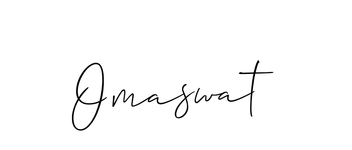 How to make Omaswat signature? Allison_Script is a professional autograph style. Create handwritten signature for Omaswat name. Omaswat signature style 2 images and pictures png