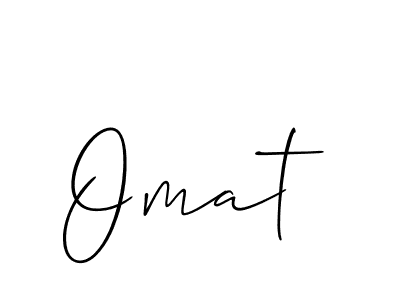 How to make Omat name signature. Use Allison_Script style for creating short signs online. This is the latest handwritten sign. Omat signature style 2 images and pictures png