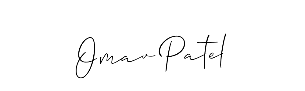 How to make Omav Patel signature? Allison_Script is a professional autograph style. Create handwritten signature for Omav Patel name. Omav Patel signature style 2 images and pictures png