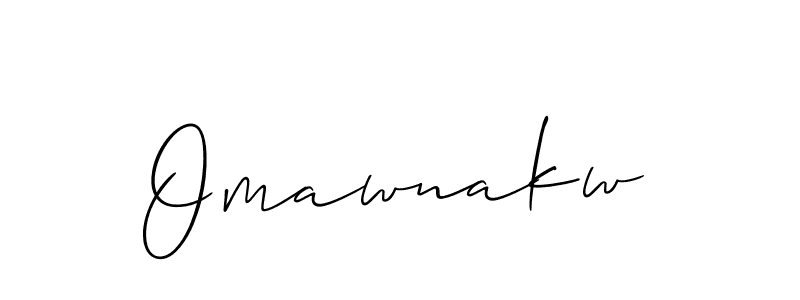 The best way (Allison_Script) to make a short signature is to pick only two or three words in your name. The name Omawnakw include a total of six letters. For converting this name. Omawnakw signature style 2 images and pictures png