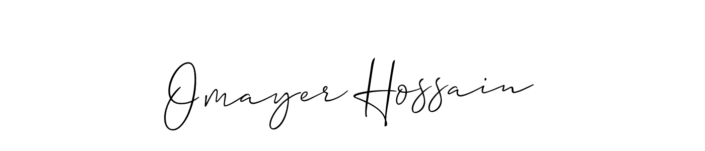 This is the best signature style for the Omayer Hossain name. Also you like these signature font (Allison_Script). Mix name signature. Omayer Hossain signature style 2 images and pictures png