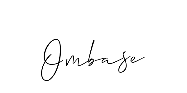 Use a signature maker to create a handwritten signature online. With this signature software, you can design (Allison_Script) your own signature for name Ombase. Ombase signature style 2 images and pictures png