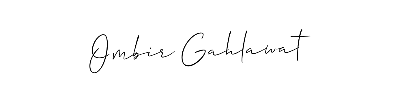 How to Draw Ombir Gahlawat signature style? Allison_Script is a latest design signature styles for name Ombir Gahlawat. Ombir Gahlawat signature style 2 images and pictures png