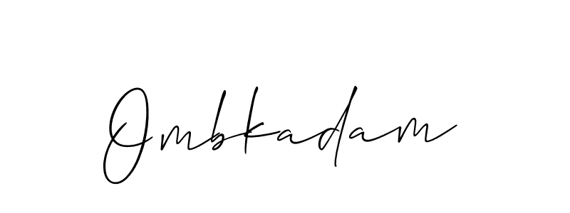 Create a beautiful signature design for name Ombkadam. With this signature (Allison_Script) fonts, you can make a handwritten signature for free. Ombkadam signature style 2 images and pictures png