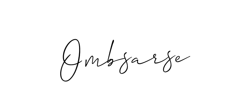 How to make Ombsarse signature? Allison_Script is a professional autograph style. Create handwritten signature for Ombsarse name. Ombsarse signature style 2 images and pictures png