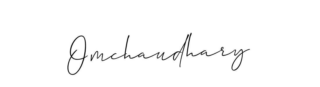 if you are searching for the best signature style for your name Omchaudhary. so please give up your signature search. here we have designed multiple signature styles  using Allison_Script. Omchaudhary signature style 2 images and pictures png