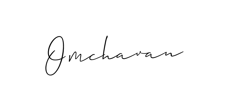 Create a beautiful signature design for name Omchavan. With this signature (Allison_Script) fonts, you can make a handwritten signature for free. Omchavan signature style 2 images and pictures png