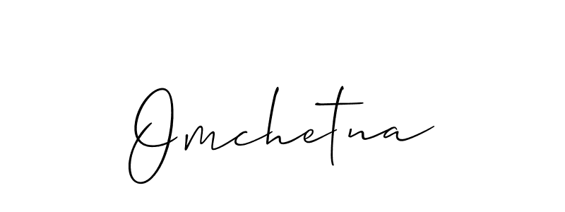 It looks lik you need a new signature style for name Omchetna. Design unique handwritten (Allison_Script) signature with our free signature maker in just a few clicks. Omchetna signature style 2 images and pictures png