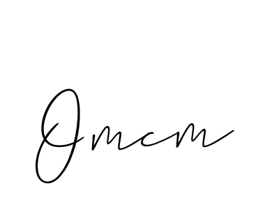 The best way (Allison_Script) to make a short signature is to pick only two or three words in your name. The name Omcm include a total of six letters. For converting this name. Omcm signature style 2 images and pictures png