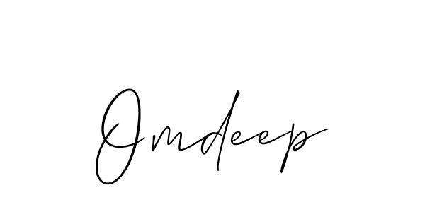 Create a beautiful signature design for name Omdeep. With this signature (Allison_Script) fonts, you can make a handwritten signature for free. Omdeep signature style 2 images and pictures png