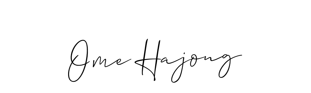 The best way (Allison_Script) to make a short signature is to pick only two or three words in your name. The name Ome Hajong include a total of six letters. For converting this name. Ome Hajong signature style 2 images and pictures png