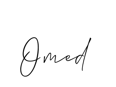 How to make Omed signature? Allison_Script is a professional autograph style. Create handwritten signature for Omed name. Omed signature style 2 images and pictures png