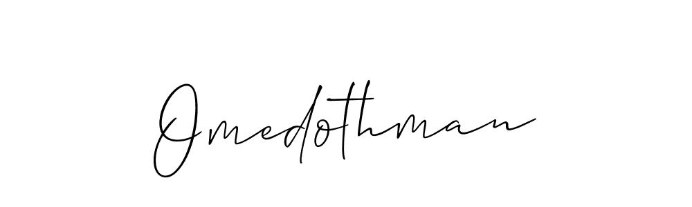 Omedothman stylish signature style. Best Handwritten Sign (Allison_Script) for my name. Handwritten Signature Collection Ideas for my name Omedothman. Omedothman signature style 2 images and pictures png