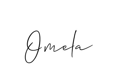 You should practise on your own different ways (Allison_Script) to write your name (Omela) in signature. don't let someone else do it for you. Omela signature style 2 images and pictures png