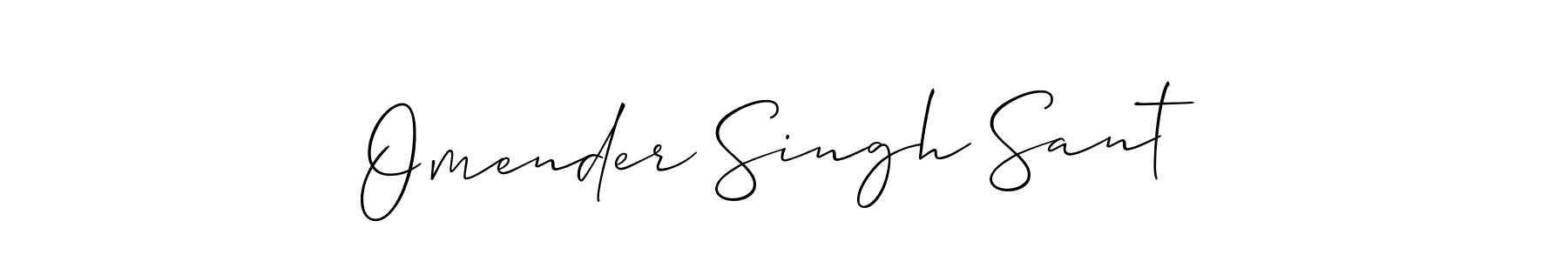 Allison_Script is a professional signature style that is perfect for those who want to add a touch of class to their signature. It is also a great choice for those who want to make their signature more unique. Get Omender Singh Sant name to fancy signature for free. Omender Singh Sant signature style 2 images and pictures png