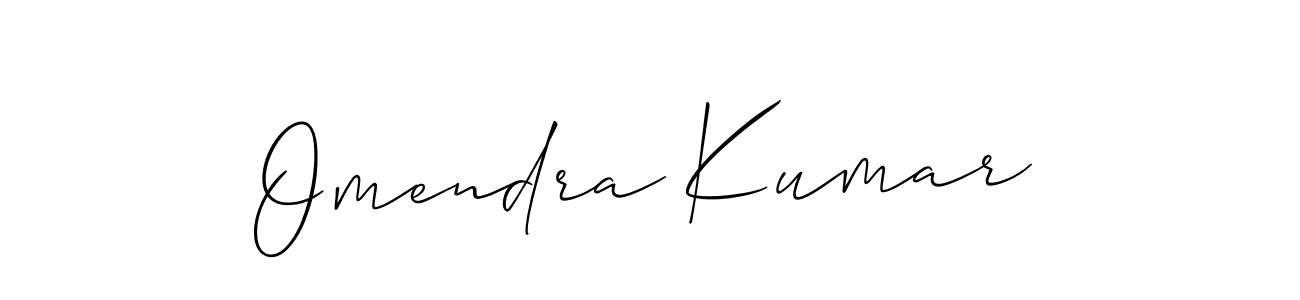 Create a beautiful signature design for name Omendra Kumar. With this signature (Allison_Script) fonts, you can make a handwritten signature for free. Omendra Kumar signature style 2 images and pictures png